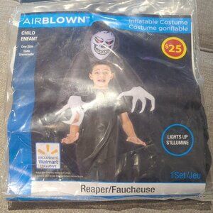 Grim Reaper Blow Up Inflatable Light Up Costume - One Size